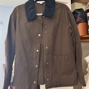 Old Navy Brown Barn Jacket with Corduroy Collar